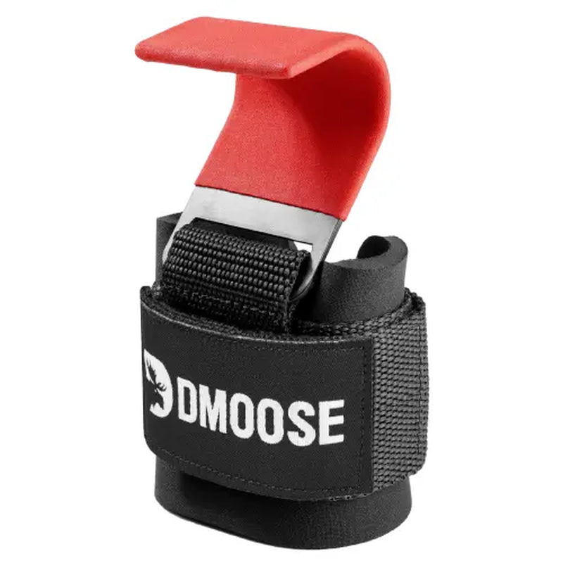 Dmoose Fitness Weight Lifting Hooks (Pair) for Deadlifts, Pull Ups, Rows & Shrugs - Anti-Rip Nylon Strap Hand Grips with Thick Wrist Padding - Heavy Duty Wrist Straps for Weightlifting & Gym Workouts