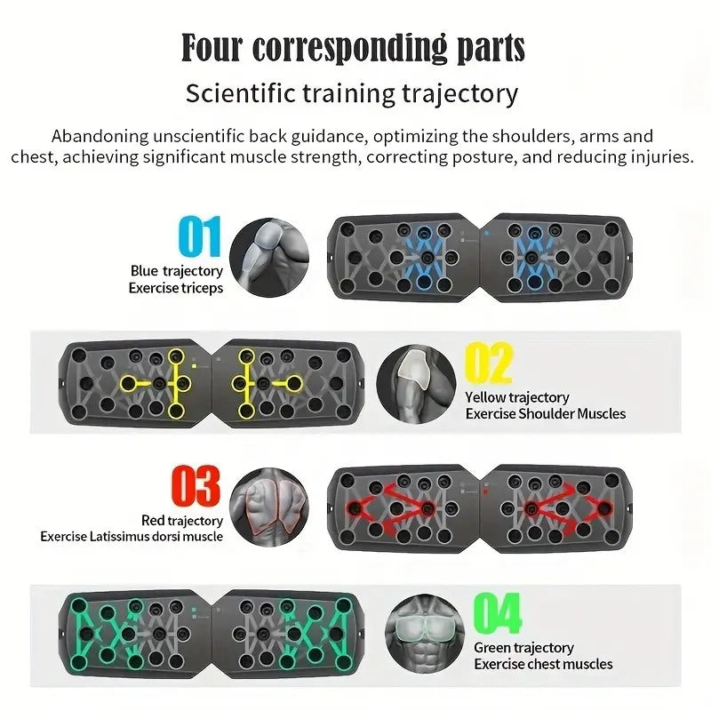 Multi-Functional Push up Board - Home Gym Game Changer for Chest/Shoulder Gains | Viral Workout Equipment Trend on Tiktok!